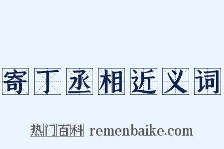 寄丁丞相近义词是什么意思的图片